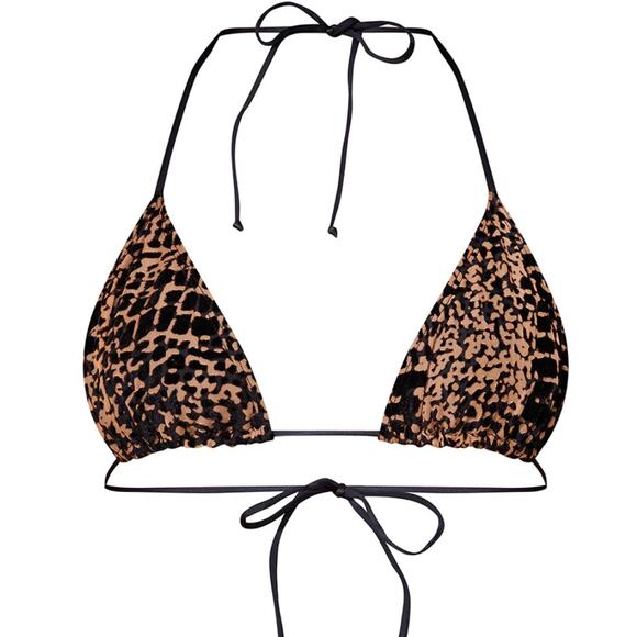 NWT Pretty Little Things Leopard Triangle Bikini top. Size 8 - Picture 2 of 5
